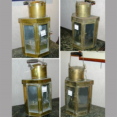Lot 353A - Group of Four Brass Lanterns