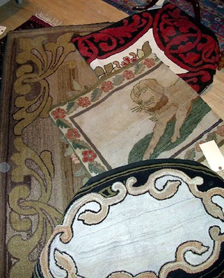 Lot 451 - Group of Four Hooked Rugs Various designs....