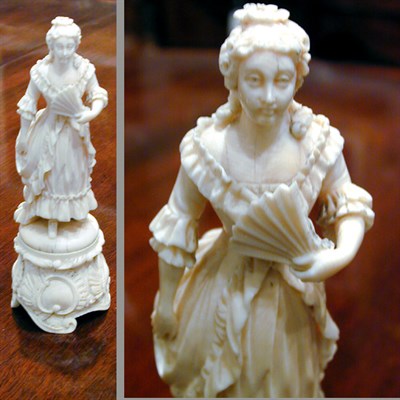 Lot 413 - Continental Ivory Figure of a Maiden