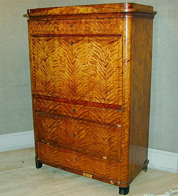 Lot 353 - Biedermeier Fruitwood Secretaire a Abattant