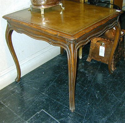Lot 674 - Louis XV Style Leather Inset Walnut Game Table