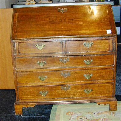 Lot 675 - George III Style Walnut Slant-Front Desk