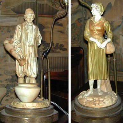Lot 701 - Two Hadley's Worcester Porcelain Figures Each...