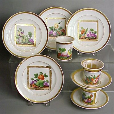 Lot 329 - Paris Porcelain Partial Tea Set Approximately...