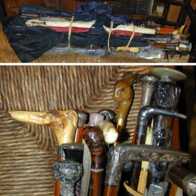 Lot 335 - Group of Umbrellas and Canes Approximately...