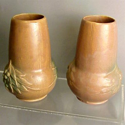 Lot 345 - Pair of American Art Pottery Vases