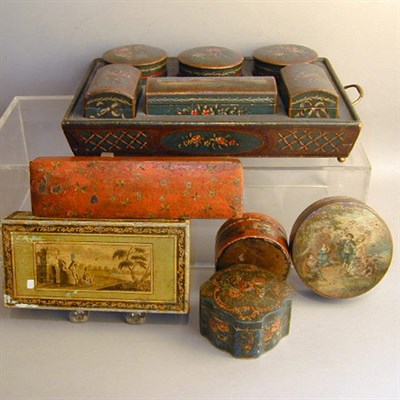Lot 350 - Miscellaneous Group of Papier Mache Boxes...
