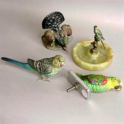 Lot 357 - Group of Four Cold Painted Metal Sculptures of...