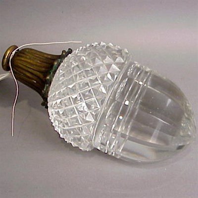 Lot 362 - Georgian Style Cut Glass Acorn-Form Finial