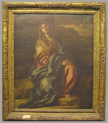 Lot 166 - School of Solimena VIRGIN AT THE CROSS Oil on...