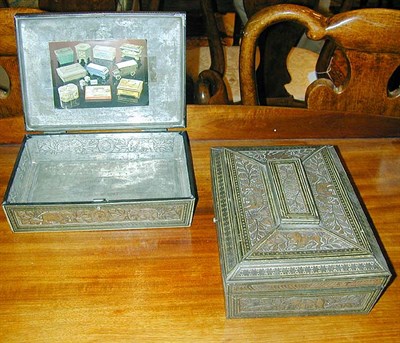 Lot 400 - Two Tole Painted Biscuit Tins