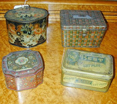 Lot 404 - Group of Ten Tole Painted Biscuit Tins and...