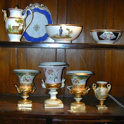 Lot 430 - Group of Eight Continental Porcelain Articles