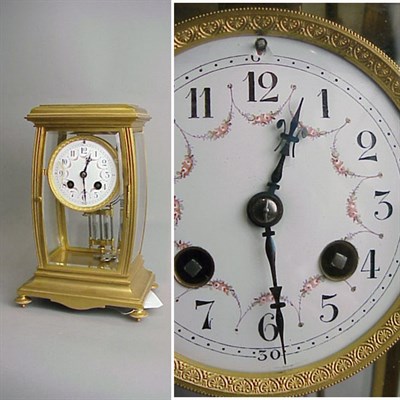 Lot 476 - Napoleon III Style Gilt-Bronze Carriage Clock