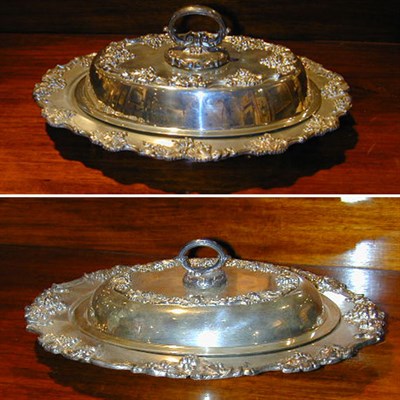 Lot 507 - Pair of Silver Plated Covered Entree Dishes