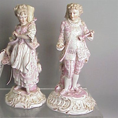 Lot 539 - Pair of Continental Porcelain Figures