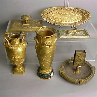 Lot 550 - Group of Six Continental Gilt-Bronze and...