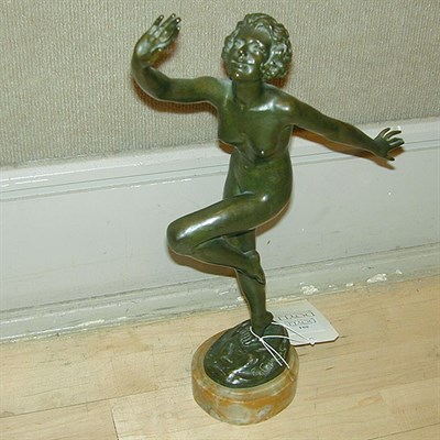 Lot 594 - Bronze Sculpture of a Dancing Nude Signed E....