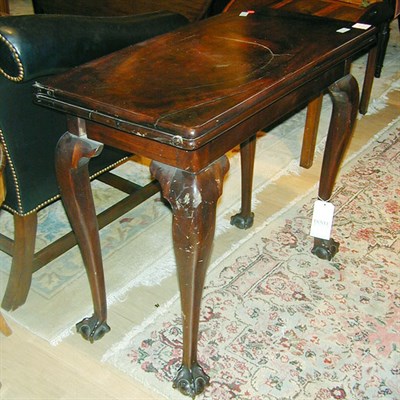 Lot 612 - George III Style Mahogany Fold-Over Card Table