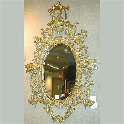 Lot 626 - Georgian Style Gilt Carved Wood Mirror
