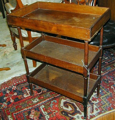 Lot 644 - Georgian Style Mahogany Three-Tier Side Table