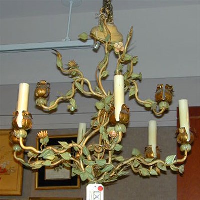 Lot 570A - Italian Painted Wrought Metal Flori-Form Six...