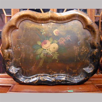 Lot 357 - Victorian Tole Painted Tray