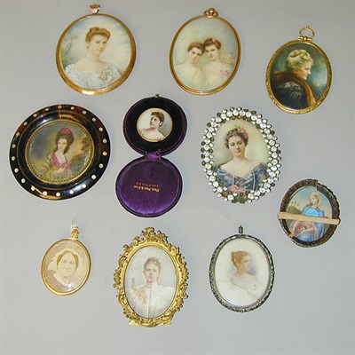 Lot 398 - Miscellaneous Group of Framed Miniatures...