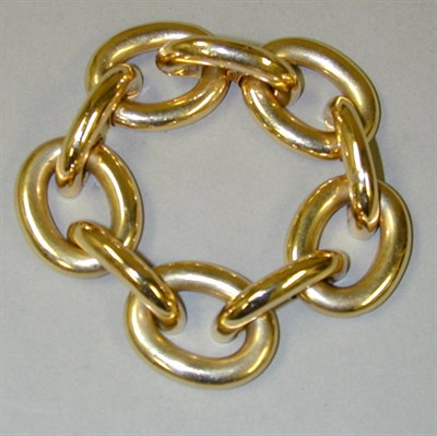 Lot 184 - Gold Flexible Bracelet 14 kt. yellow gold,...