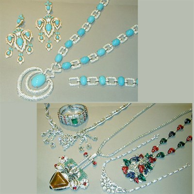Lot 48 - Group of Costume Jewelry Comprising five...
