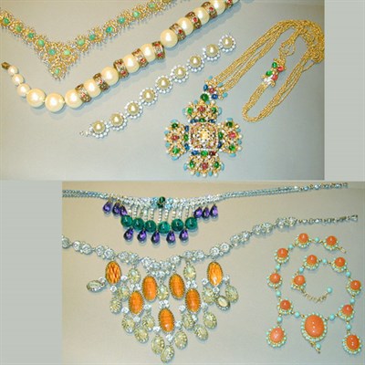 Lot 60 - Group of Costume Jewelry Comprising six...