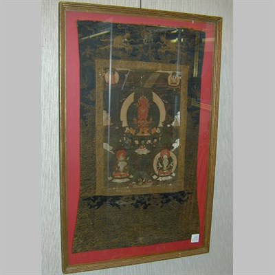 Lot 104A - Framed Tibetan Thanka of Amitayus