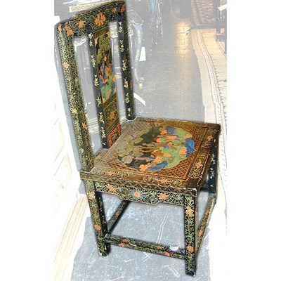 Lot 283A - Chinese Polychrome Laquer Side Chair