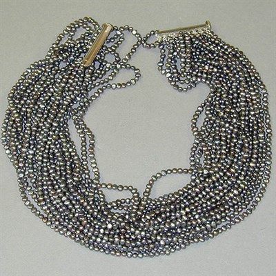 Lot 292 - Multistrand Gray Freshwater Pearl Necklace The...