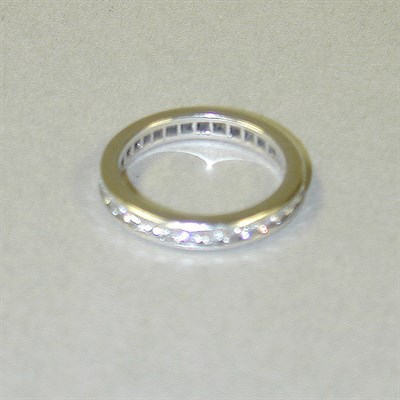 Lot 282 - Diamond Eternity Band Platinum, set with...