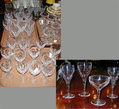 Lot 301 - Set of French Colorless Cut Glass Stemware...