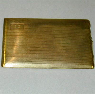 Lot 213 - Gold Cigarette Case 14 kt. yellow gold, the...