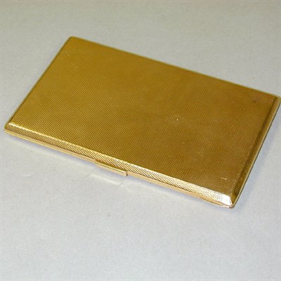 Lot 224 - Gold Cigarette Case 14 kt. yellow gold, of...