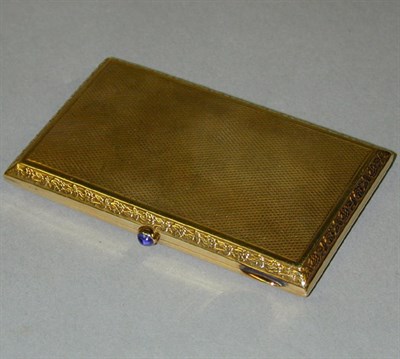 Lot 206 - Gold Cigarette Case 14 kt. yellow gold, of...