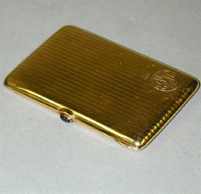 Lot 210 - Gold Cigarette Case 14 kt. yellow gold, of...