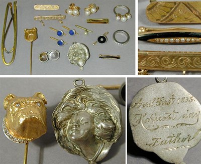 Lot 120 - Group of Gold and Costume Jewelry Items...