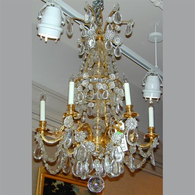 Lot 441 - Louis XVI Style Gilt-Bronze and Cut Glass...