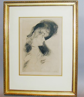 Lot 218 - Paul Cesar Helleu [FEMME AU CHAPEAU] Drypoint,...