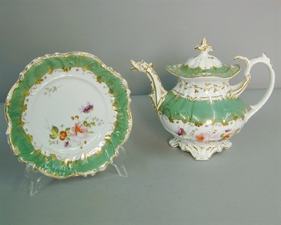Lot 702 - English Porcelain Tea Pot and Underplate