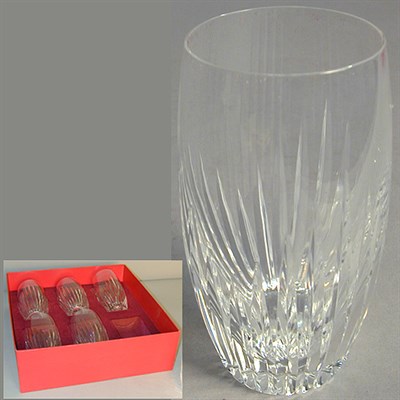 Lot 703 - Set of Twelve Baccarat Colorless Cut Glass...