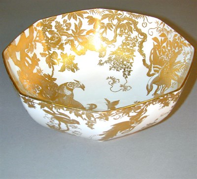 Lot 710 - Derby Gilt Decorated Porcelain Octagonal Bowl
