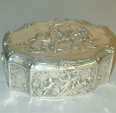Lot 724 - Continental Silver Box Approximately 18 ounces.