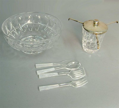 Lot 738 - Cartier Sterling Silver and Cut Glass...
