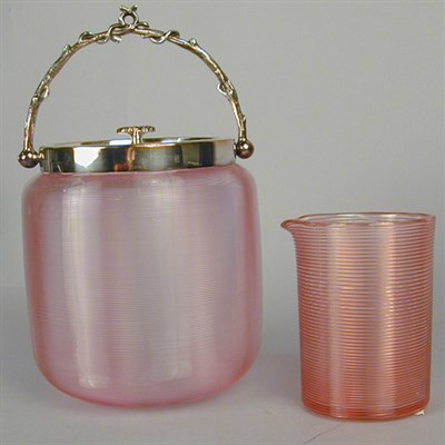 Lot 750 - Two Victorian Threaded Glass Articles