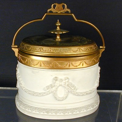 Lot 772 - Gilt-Brass Mounted Parian Biscuit Box